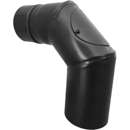 Firefix 90 Grad Bogen Mit Tür Für Pelletofenrohr Schwarz 80 Mm Durchmesser 1 Firefix 90 Grad Bogen Mit Tür Für Pelletofenrohr Schwarz 80 Mm Durchmesser