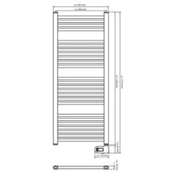 Eisl Badheizkörper Mit Digitalem Heizstab 500 X 1200 Mm 500W 9 Eisl Badheizkörper Mit Digitalem Heizstab 500 X 1200 Mm 500W -Duschmeister igitalemheizstab Zeichnung