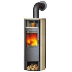 Hark Dauerbrand Kaminofen Opera B Grande Creme 7 KW Mit Automatik EEK: A+